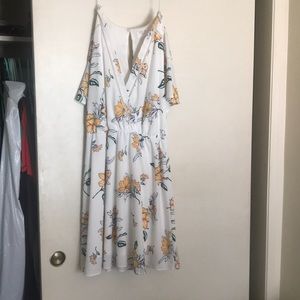 White floral summer dress